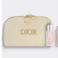 【美品】Dior ポーチ 2024 ホリデー限定 ゴールド ノベルティポーチ