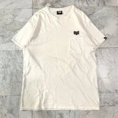 bounty hunter Tシャツ ロゴ刺繍 ワンポイント ポケット ホワイト