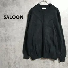 サルーン　長袖ニットセーター　バルーン袖　プルオーバー　トップス　もこもこ　M