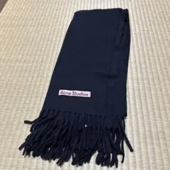 Acne Studios 黒 フリンジマフラー
