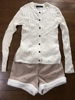 JENNI 160 ニットカーディガン おまけでコーデュロイショートパンツ