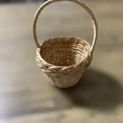 アンティークレトロ★ベージュ☆ミニバスケット籠