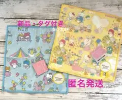 【新品】サンリオ ラッピングペーパー柄 ハンカチ タオル レトロ ハローキティ