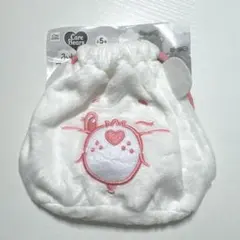 ケアベア ふわふわフェイス巾着 白