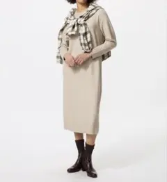 ユニクロ　スフレヤーンワンピース