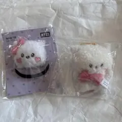 BT21 RJ ヘアゴム＆キーホルダー、チミーヘアゴム追加3セット