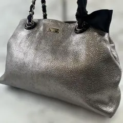 kate spade ケイトスペード シルバーコート 本革 レザー ハンドバッグ