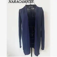 【美品】ナラカミーチェ　長袖ロングカーディガン　ネイビー 羽織　アウターのサムネイル