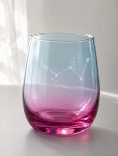 嵐　カシオペア座＋FIVE 青〜赤（赤紫）グラデーショングラス【ハンドメイド】