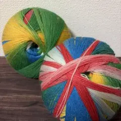 大容量！大玉！200ｇ×2玉グラデーションウールヤーン