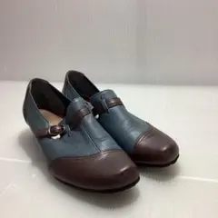 値下◎3.24◎F109P◎エスプレッソ◎ブルー×茶系◎ハイヒール◎パンプスのサムネイル