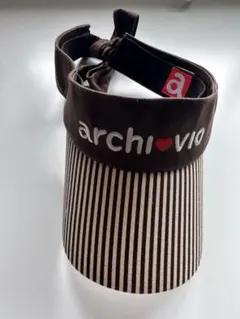 archivio アルチビオ ゴルフ UVサンバイザー バックリボン チェック