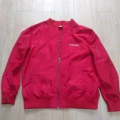 CONVERSE オールスター赤レッド ナイロンジャンパーLブルゾンアウター古着