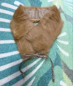 INDIVI ベージュ 衿ファー 毛皮ラビット（美品）