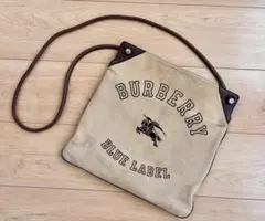 BURBERRY ショルダーバッグ コーディロイ ベージュ 牛革 ロゴのサムネイル