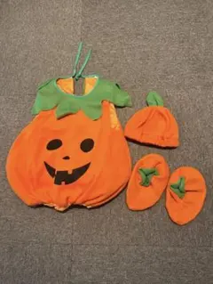 ★中古★ベビー・キッズ　かぼちゃコスチューム ハロウィン100