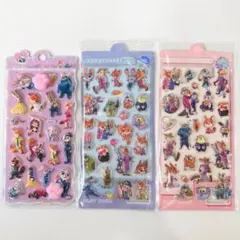 即購入OKズートピア シール 3枚セット立体 ウォーターシール ジュディ ニック