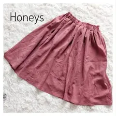 Honeys フレアスカート ダスティピンク　ウエストゴムのサムネイル