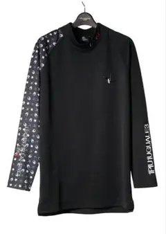 1PIUGUALE3 GOLF モックネックシャツグレー/ネオンイエロー人気完売