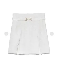 snidel ボックスミニスカート　ツイード　ホワイト