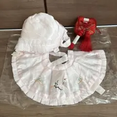 お宮参り　スタイ　帽子　お守りセット　日本製　ピンク　女の子