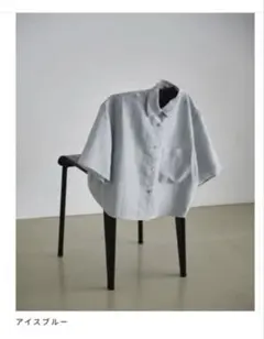 【美品】TODAYFUL Satin Short Shirts アイスブルーF❣️のサムネイル