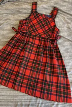 ファミリア★チェック柄ワンピース 120-130 女の子