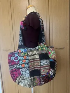ハンドメイド トートバッグ パッチワーク 着物リメイク 古布 手作り