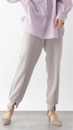 スゴラクストレッチフロントスリットジョグパンツ