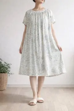 ADIEU TRISTESSE ダブルガーゼ ワンピース 綿100%洗濯可能