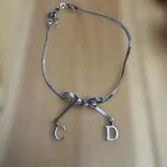 クリスチャンディオール リボンチョーカー ネックレス