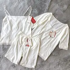⭐️ワコール スゴ衣 あったか研究所 インナー 3点 アイボリー L セットアップのサムネイル