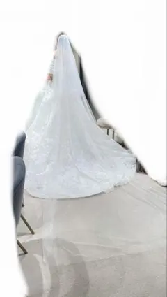 TAKAMI BRIDAL ロングベール 3m コーム付き ホワイトのサムネイル