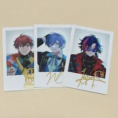 にじさんじ チェキ風カード 3SKM 魁星 榊ネス 北見遊征 箔押し