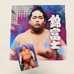初場所 新作 錦富士 大相撲ガチャ ミニタオル カード セット 新品
