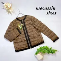 モカサンジュンコシマダ ダウンジャケット レース刺繍 濃いブラウン【1】712