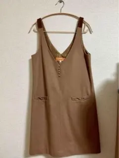 スーナウーナ　秋冬　ジャンパースカート　38 ブラウン