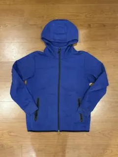 テック系 フルジップパーカー ブルー ジップアップ パーカー UNIQLO