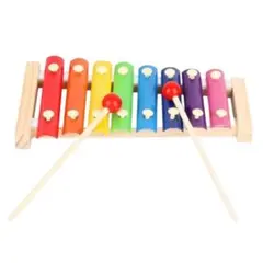 木製カラフル 8音 木琴 3才以上 知育玩具
