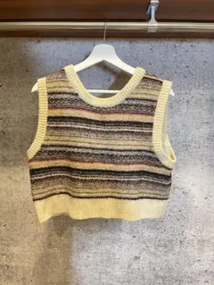 《Mサイズ》ニコアンド 洗える2wayショートニットベスト