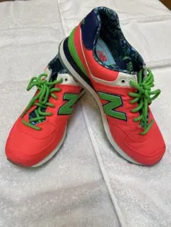 未使用　ニューバランス574 ピンク／グリーン　２４cm