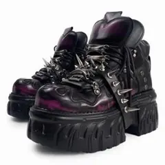 本日限定価格 NEWROCK風 Y2K 厚底シューズ グランジ opium - メルカリ