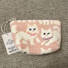 フェイラー モフモフネコチャン 舟型ポーチ S ピンク 新品未使用