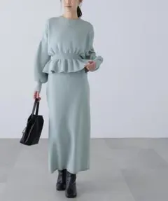 FREE'S MART セットアップ ペプラムニット＆スカート