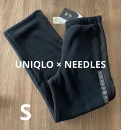 UNIQLO × NEEDLES フリースワイドパンツ ブラック S
