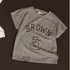BROWN プリント グレー Tシャツ