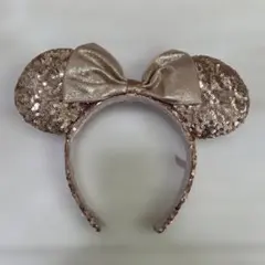 ミニー　スパンコール　カチューシャ　ピンク