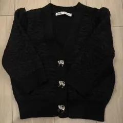 ZARA ブラック ニットカーディガン XS