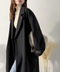 classicalelf レトロシルエット ダブルテーラードロング丈コート