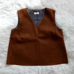 Ballsey ブラウン Vネック ベスト ジレ トップス 36
